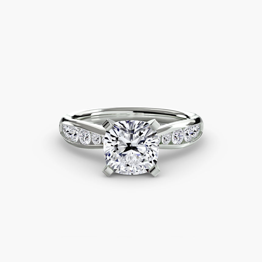 Lumière Solitaire with Pavé Setting