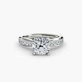 Lumière Solitaire with Pavé Setting