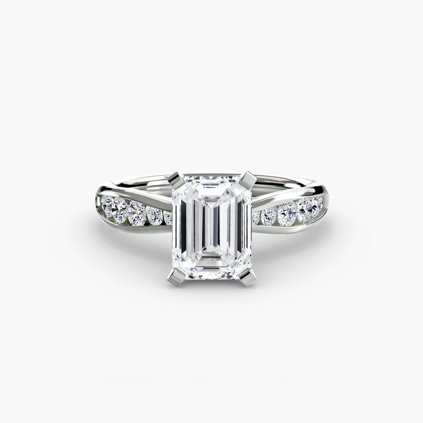 Lumière Solitaire with Pavé Setting