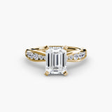 Lumière Solitaire with Pavé Setting