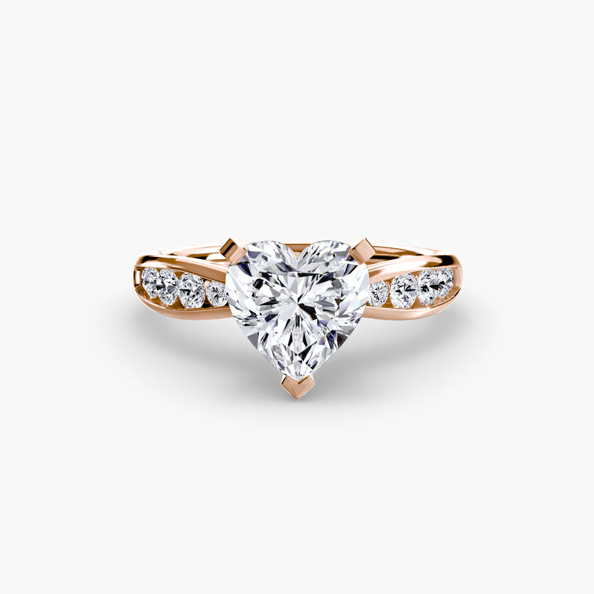 Lumière Solitaire with Pavé Setting