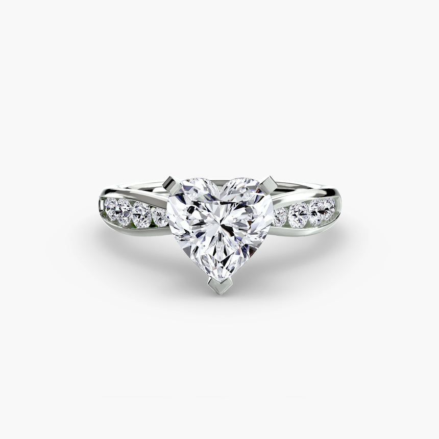 Lumière Solitaire with Pavé Setting