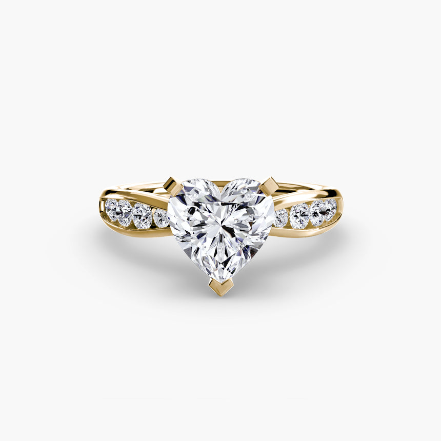 Lumière Solitaire with Pavé Setting