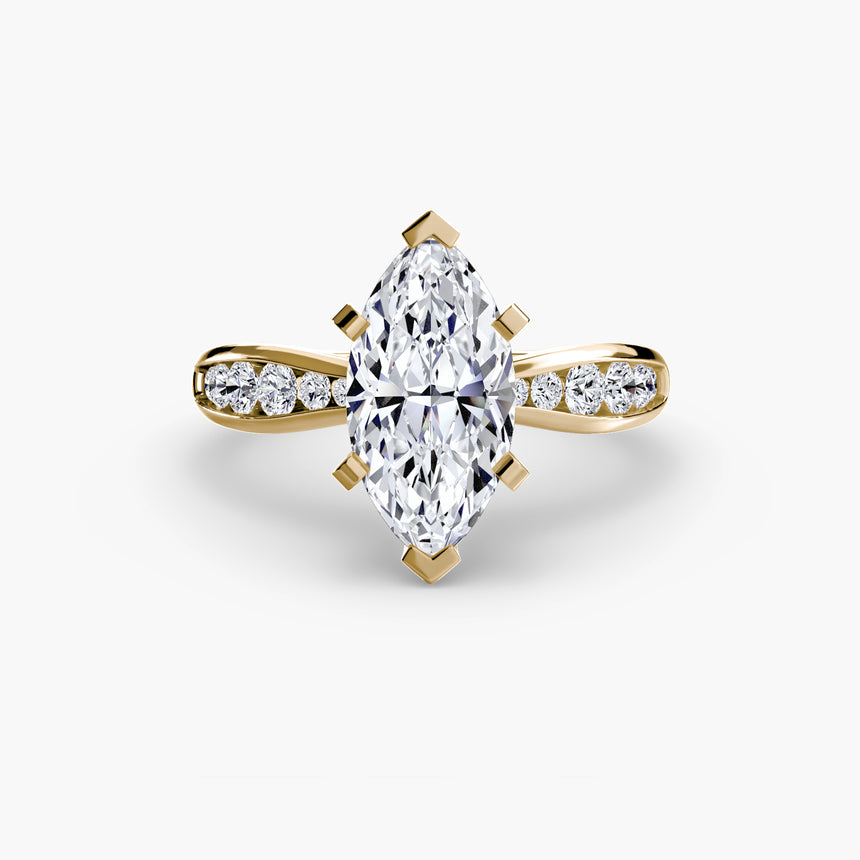 Lumière Solitaire with Pavé Setting