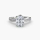 Lumière Solitaire with Pavé Setting