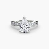 Lumière Solitaire with Pavé Setting