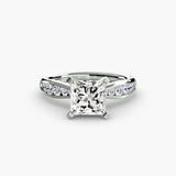 Lumière Solitaire with Pavé Setting