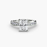 Lumière Solitaire with Pavé Setting