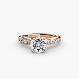 Lumière Solitaire with Pavé Setting