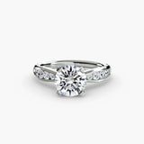 Lumière Solitaire with Pavé Setting