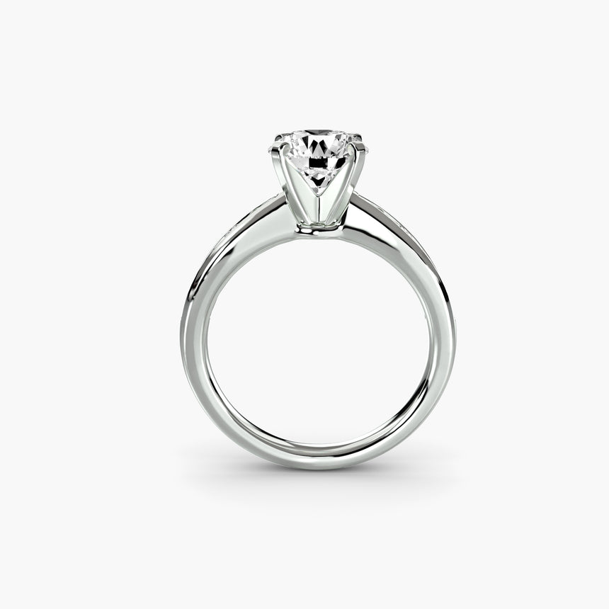 Lumière Solitaire with Pavé Setting