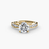 Lumière Solitaire with Pavé Setting