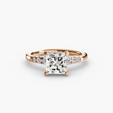Solitaire with Shoulder Accents