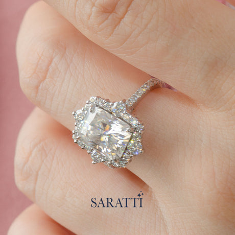 3.00-carat Diamond Blossoming Halo Engagement Ring | Saratti