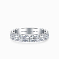 Radiant Cut Diamond Eternity Platinum Band