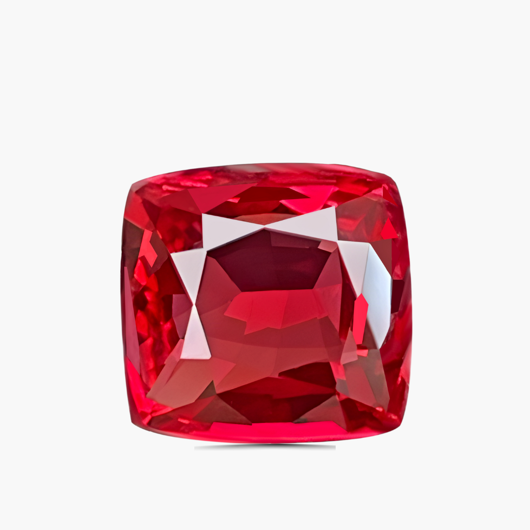 1.50 cts Rectangular Cushion Cut Ruby Loose Gemstone Unheated | GRS Certified