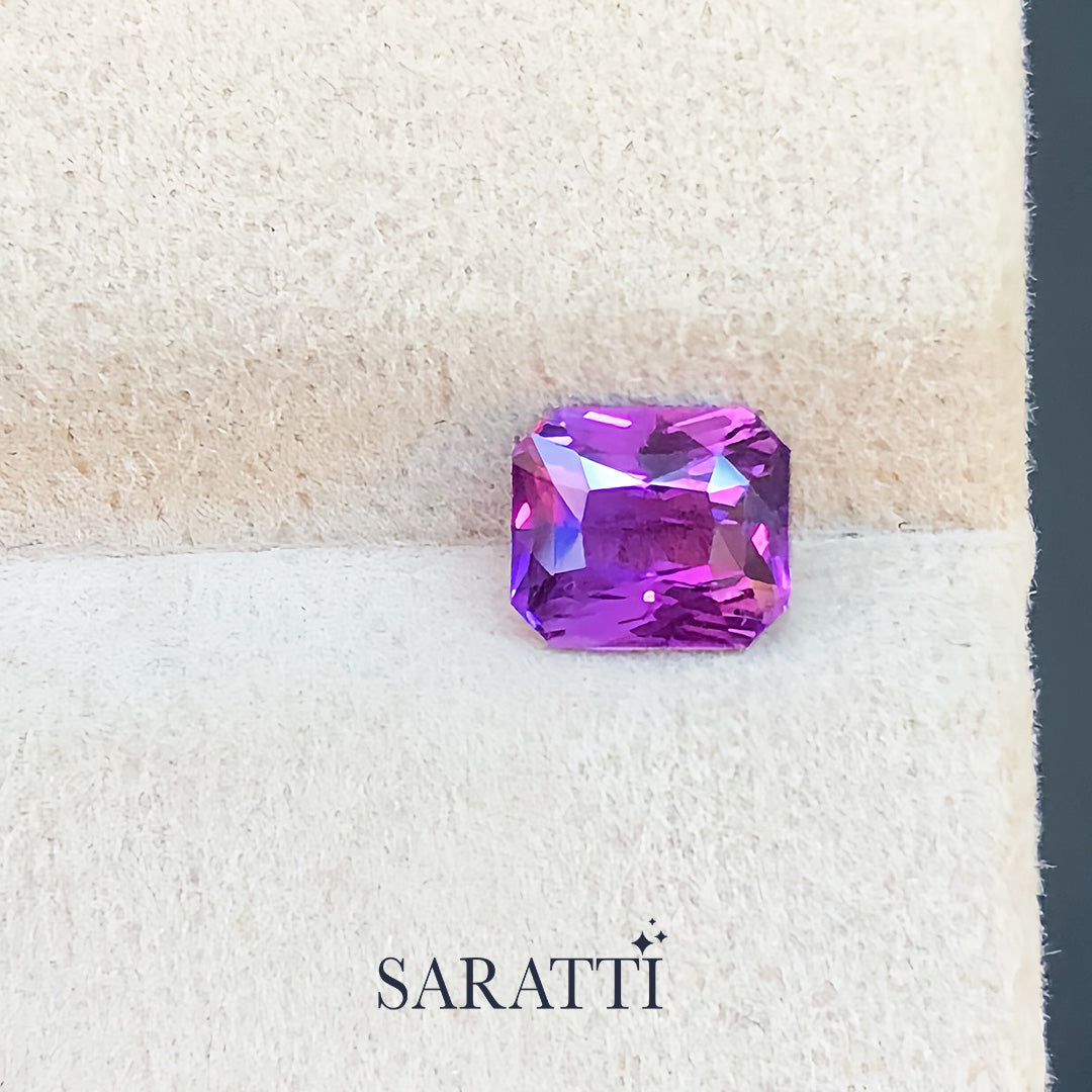 Rare Unheated Lavender Sapphire Modified Brilliant 1.08ct | SARATTI  
