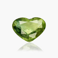 1.14 carats Heart Shape Green Sapphire Gemstone | 7.7 x 5.7 x 2.9mm