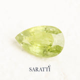 Genuine Green Natural Sapphire Gemstone in Pear Cut | 1.96 carats  - SARATTI