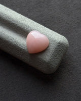 Rear view of 5.76ct Natural Ethiopian Pink Opal heart - SARATTI