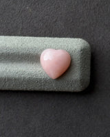 Rear view of 5.76ct Natural Ethiopian Pink Opal heart | SARATTI
