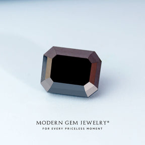 Rectangular Natural Diamond in Black Color | Modern Gem Jewelry