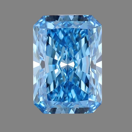 Rectangular Cut Vivid Blue Lab Grown Diamond | Saratti