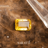 Rectangular Yellow Stone - Yellow Sapphire Gemstone - SARATTI - 0.9 carats 