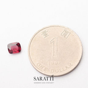 Exquisite 0.81 Carat Cushion Red Spinel | Modern Gem Jewelry | Saratti