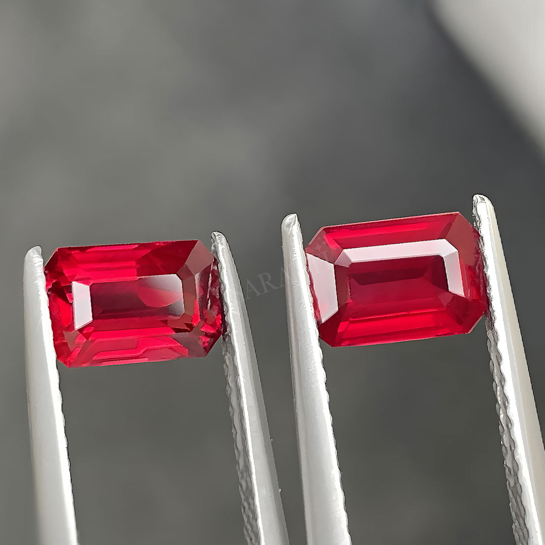 Earrings Material Pigeon Blood Red Natural Ruby Gemstones | Saratti Jewelry