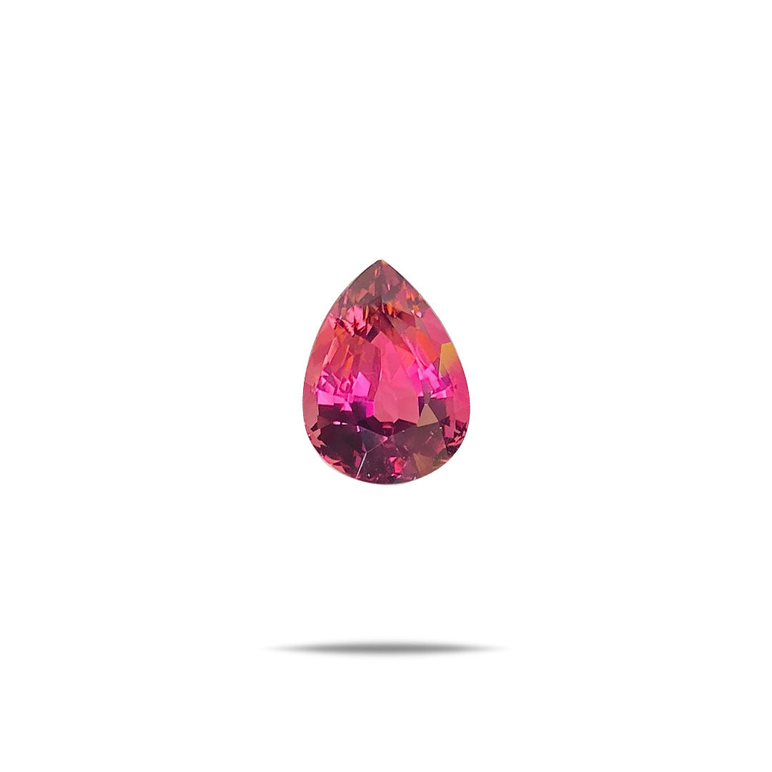 Carats Pear Red Rubellite Tourmaline Gem Modern Gem Jewelry