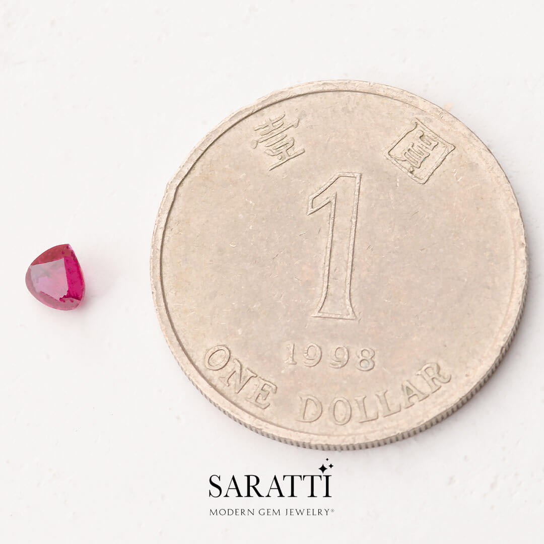 Lustrous Rose Red Pear Gemstone | Saratti