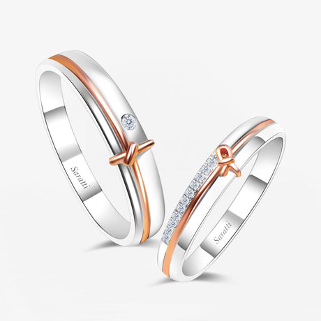 The Love Notes Wedding Band Set | His & Hers | Saratti Jewelry | Male & Female WEdding Rings