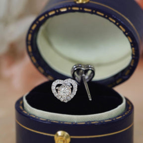 White Gold Prong Set Tiny Diamond Stud Earrings in Earring Box | Saratti |  Custom High and Fine Jewelry 