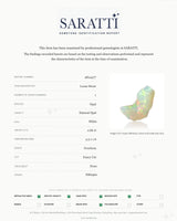 Alternate angle of 2.66ct White Opal with vivid colour play - SARATTI