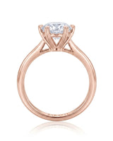 KATYA – Natural Round Diamond Heart-Prong Solitaire Ring