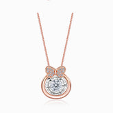 Round Diamond Butterfly Necklace | Saratti