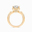 Rose Gold Fleur de Lis Dainty Diamond Ring | Saratti Diamonds