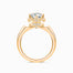 Rose Gold Fleur de Lis Dainty Diamond Ring | Saratti Diamonds