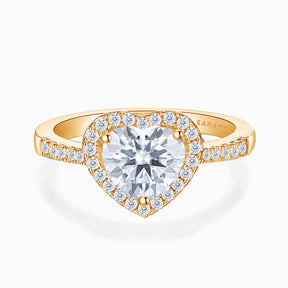 Rose Gold Heart of Hearts Natural Diamond Engagement Ring | Saratti Diamonds 