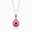 Rose Gold Mogok Rose Red Ruby Pendant | Saratti Fine Jewelry 