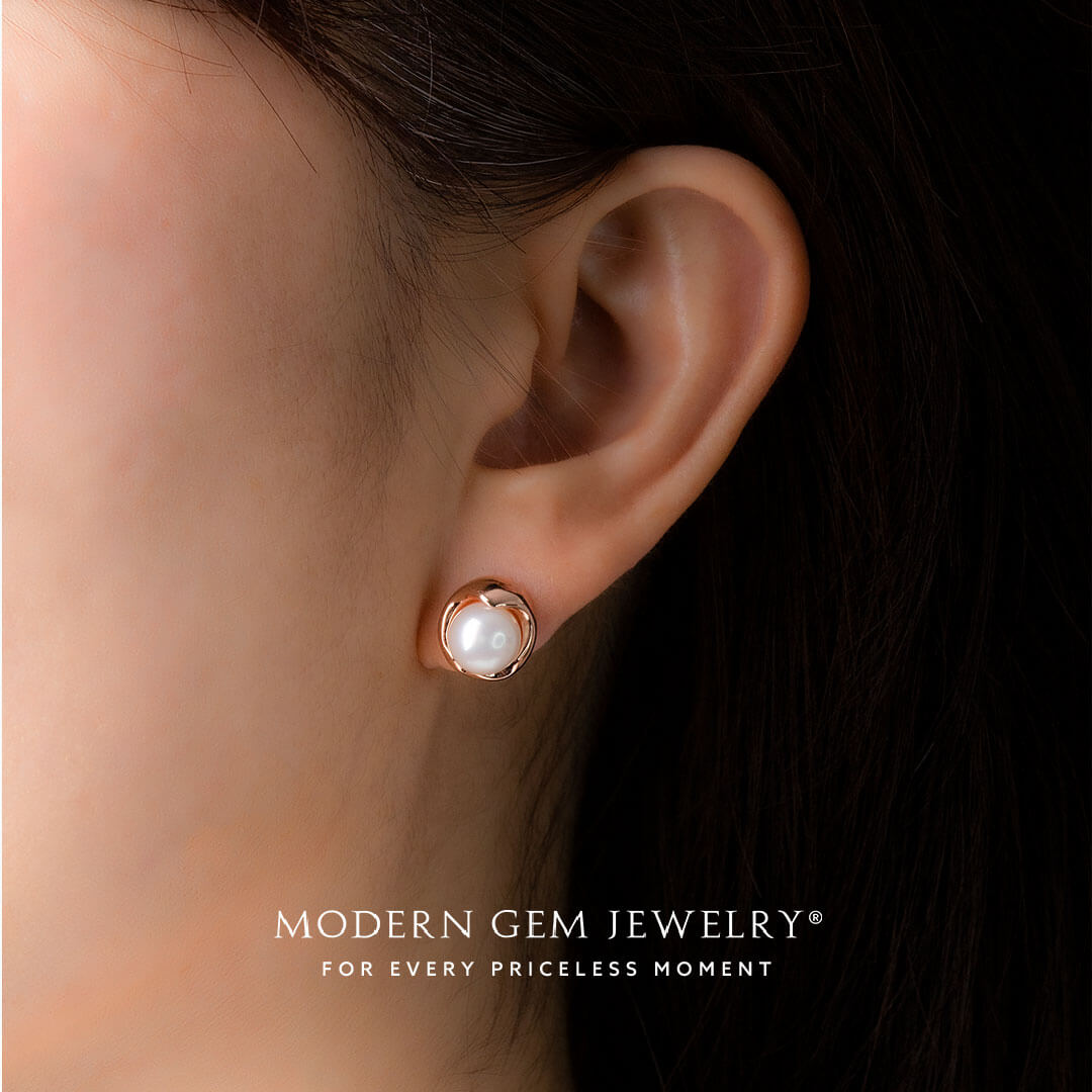 Timeless Rose Gold Earrings | Modern Gem Jewelry