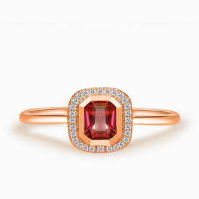 Rose Gold Reine Consort Vintage Red Tourmaline Ring | Saratti Fine Jewelry 