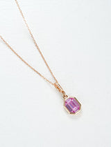 The Rose Prism - Pink Sapphire Pendant in Rose Gold