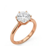 ROSIE • Rose Gold Six Prong Moissanite Ring