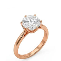 ROSIE • Rose Gold Six Prong Moissanite Ring