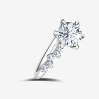 【Joan】Six Prong Diamond Ring in 18K White Gold