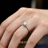 Round Diamond Engagement Ring in Solitaire Design | Saratti Jewelry