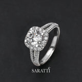 Prong Held round cut natural diamond ring | Saratti