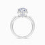 Fleur de Lis Motif of the White Gold Dainty Diamond Ring | Saratti Diamonds